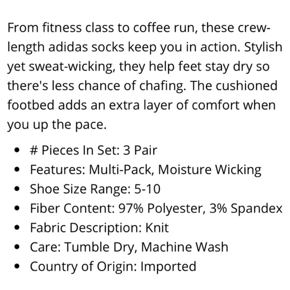 Adidas Crew Socks Cushioned 3 Pair Womens Beige Stripe Size 5-10 Aeroready - Picture 5 of 10